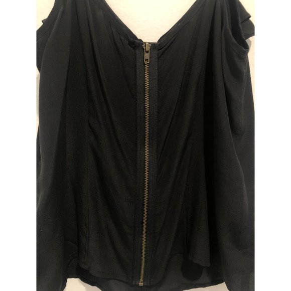 UO silence + noise Silk Ruffle Black Cami - M - Picture 5 of 7